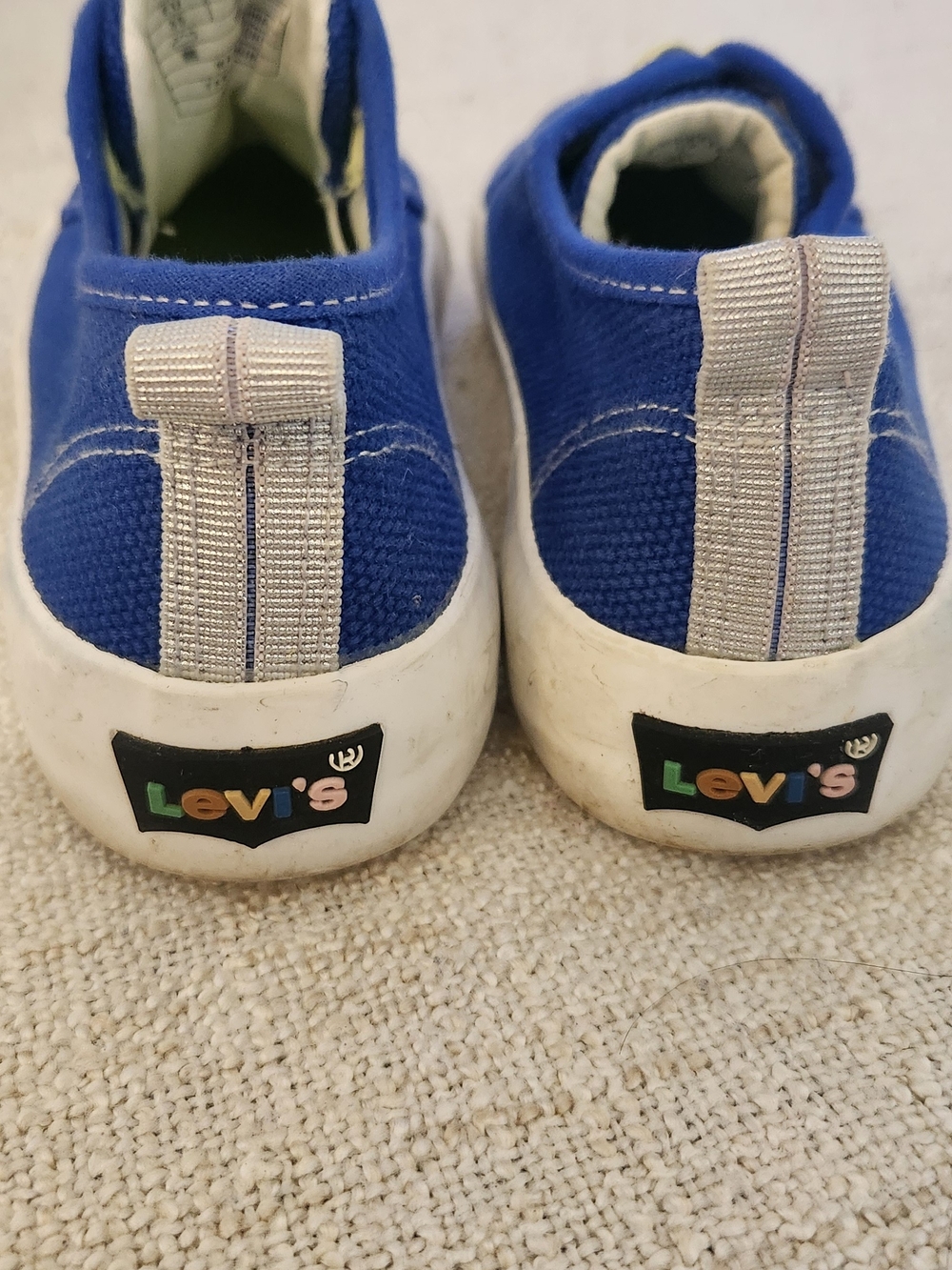 Levi’s Betty/Vee Blue Canvas Sneakers Kids US 3 / EU 35 - Picture 5 of 10